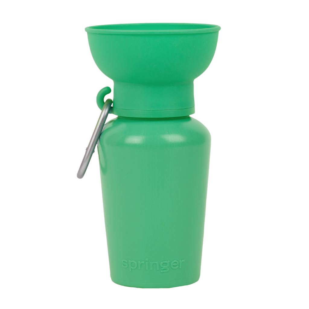 Springer Flip Dog Travel Water Bottle Springer Green
