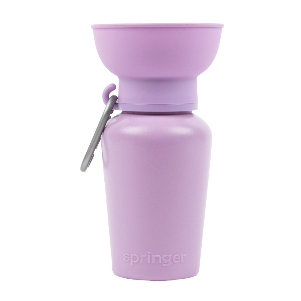 Springer Flip Dog Travel Water Bottle Lilac