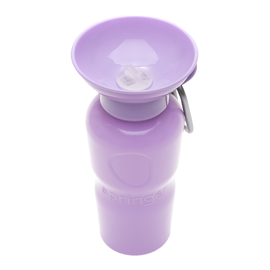 Classic Dog Travel Water Bottle Lilac