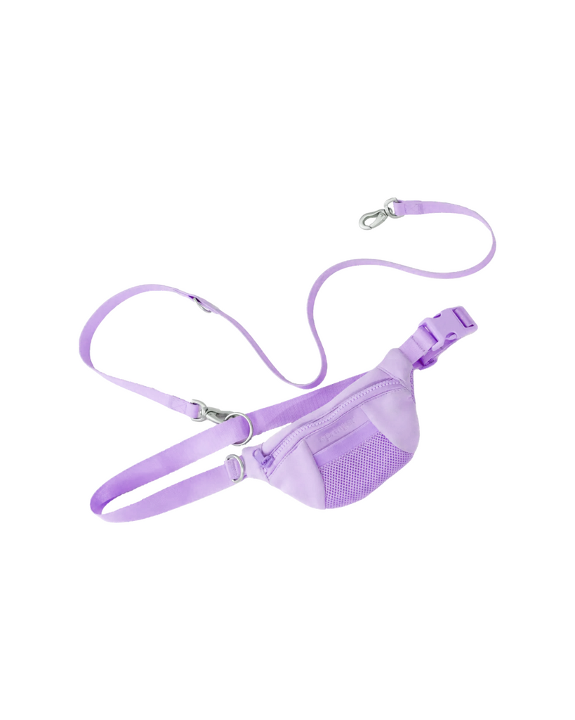 Hands-Free Sling Bag + Dog Leash Lilac