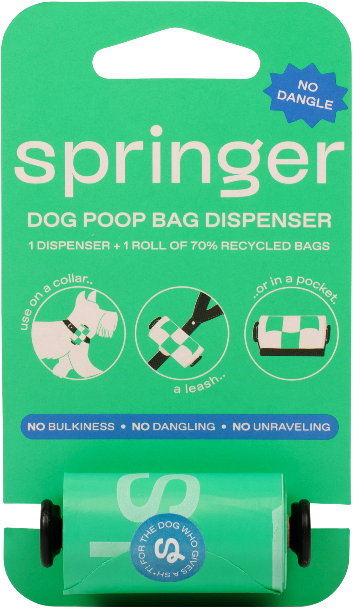 Dog Poop Bag Dispenser + Roll