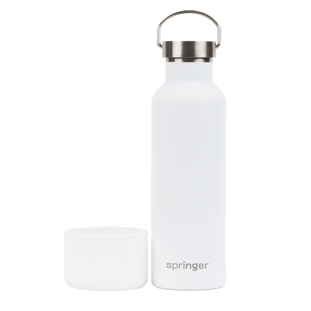 White Stainless Steel Water Bottle